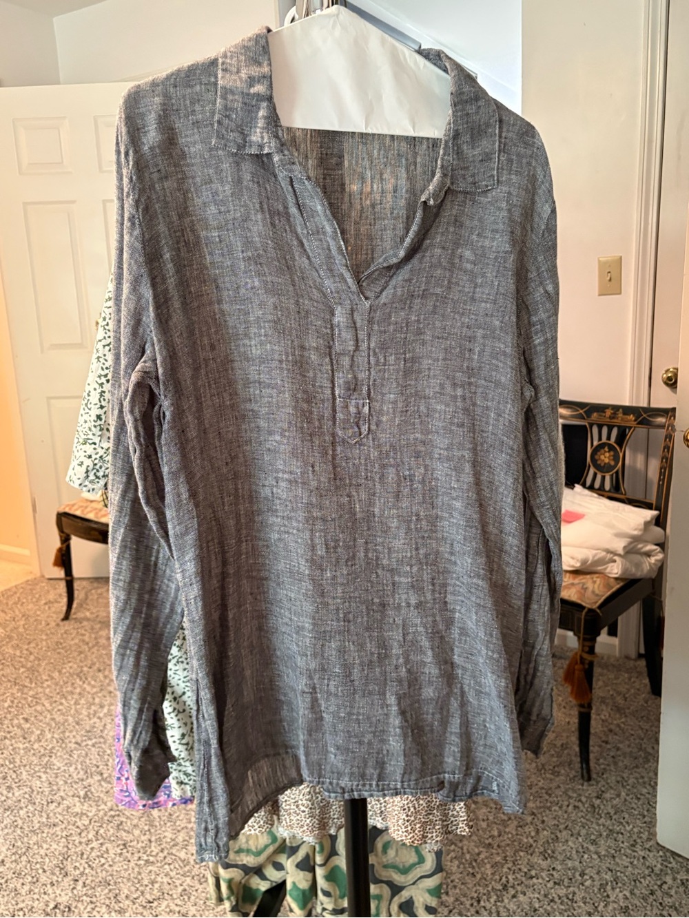 CP Shades Linen Tunic Long-Sleeve Shirt